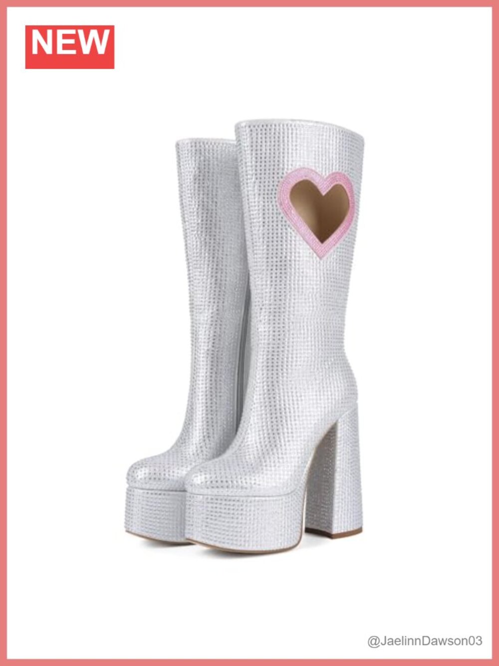 Chunky Platform Knee High Heeled Boots for Women & Men, Wide Calf, US5-14,